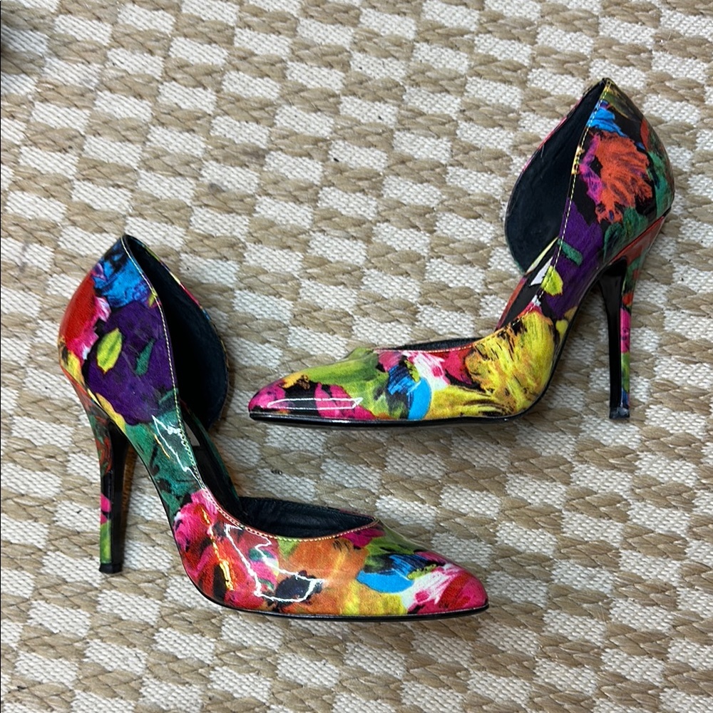 STEVE MADDEN Colorful Floral Stiletto Heels 🌺 🍃
